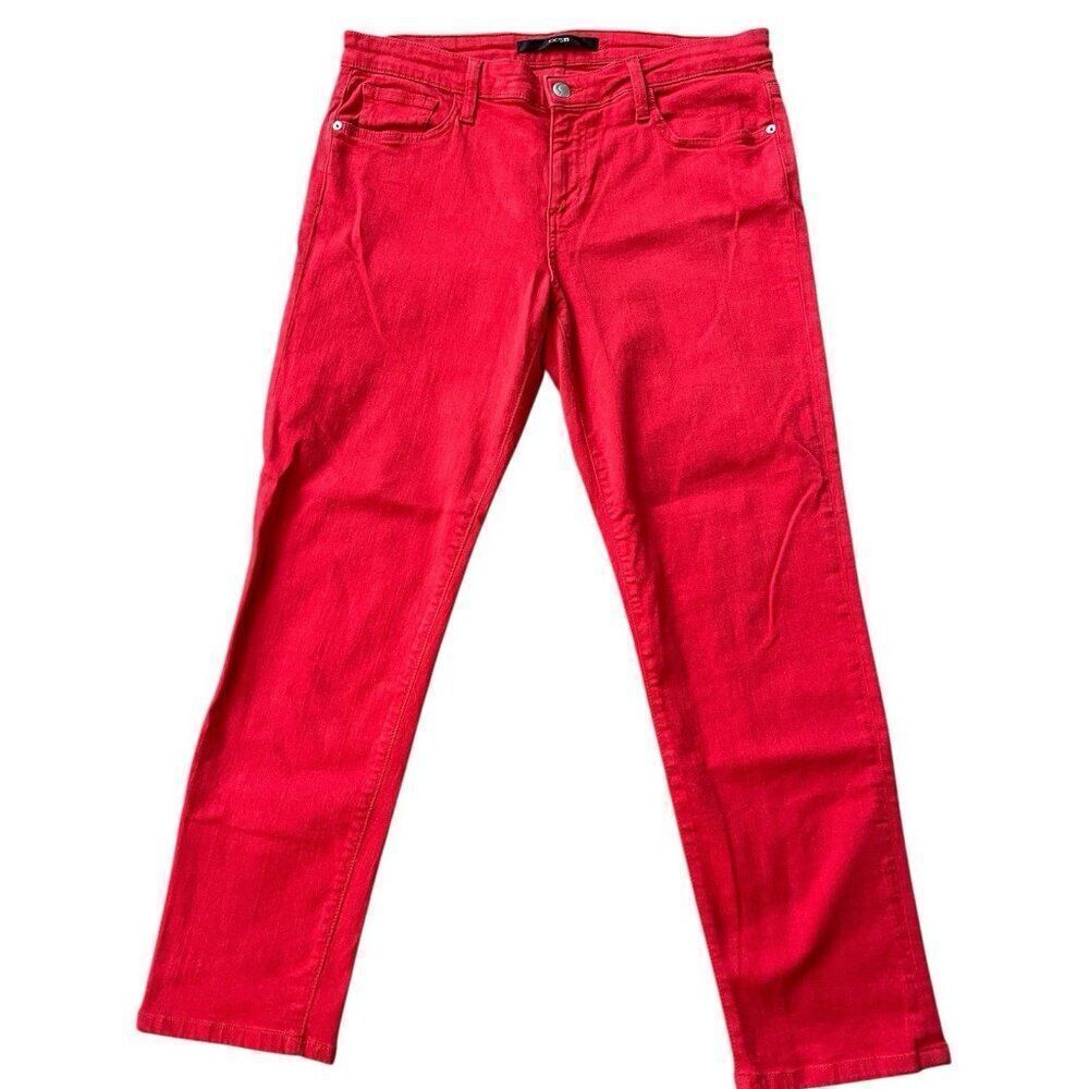 Joes Jeans Womens Size 28 Red Mid Rise Skinny Ankle USA Stretch Denim Pants